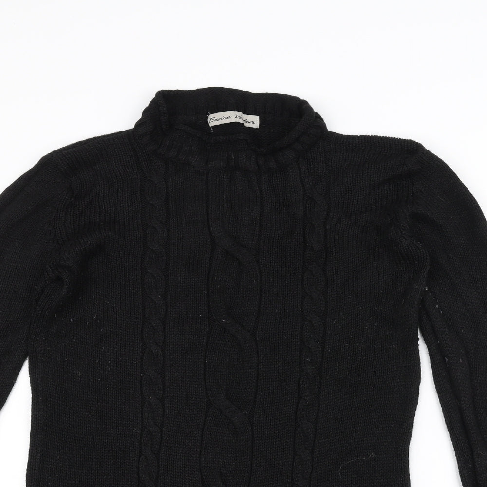 enrica venturi Womens Black  Knit Pullover Jumper Size L