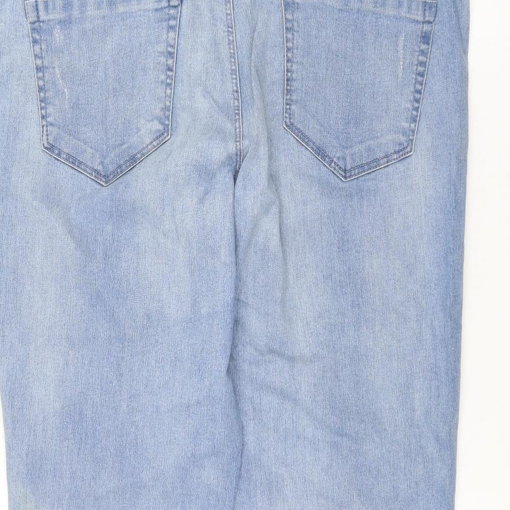 George Womens Blue  Denim Straight Jeans Size 18 L25 in - Belted