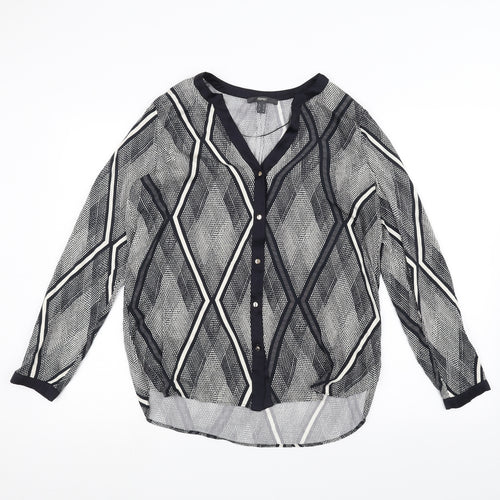 Espirit Womens Black   Basic Button-Up Size 10