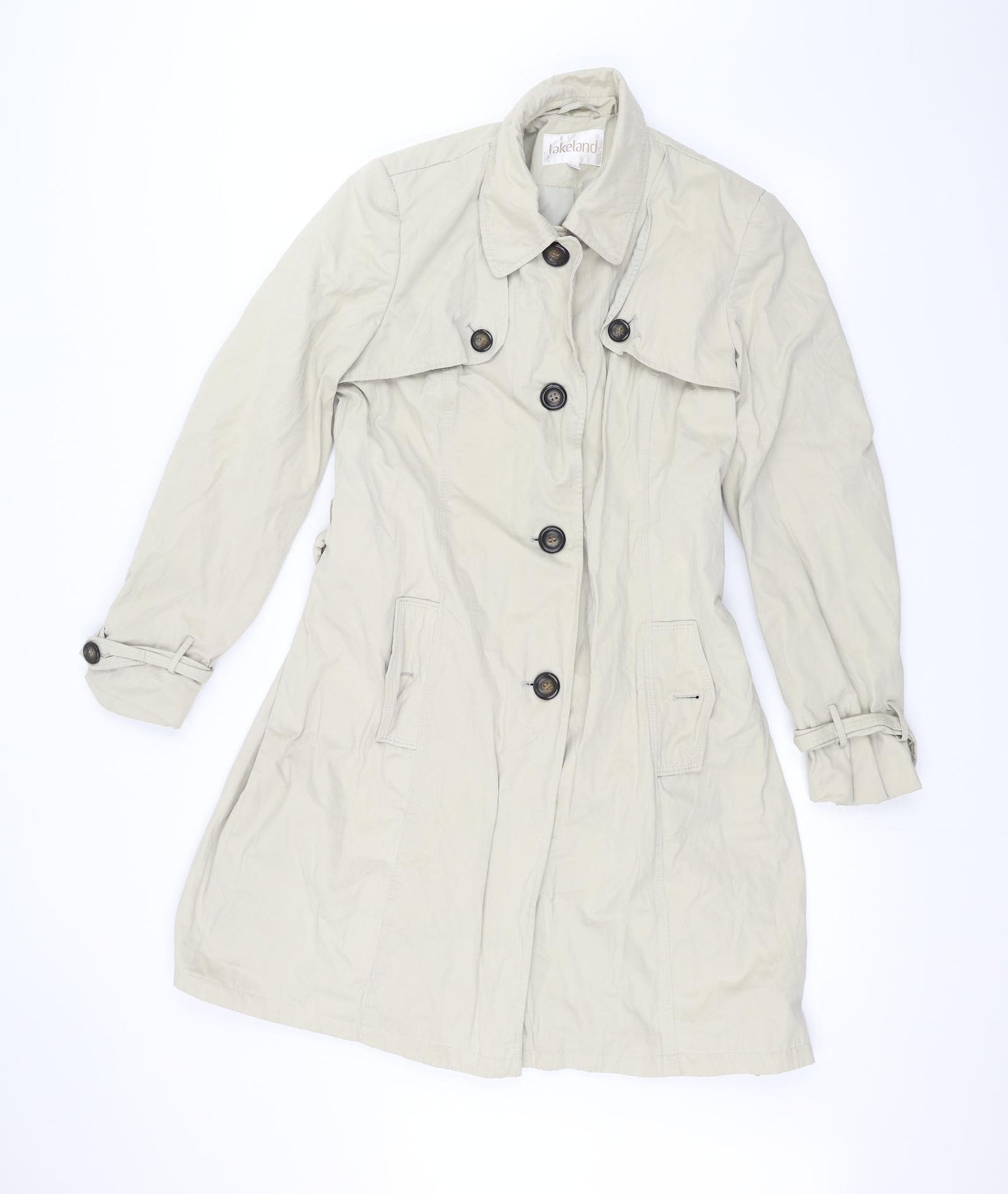 Lakeland Womens White   Jacket  Size 14  - Belted