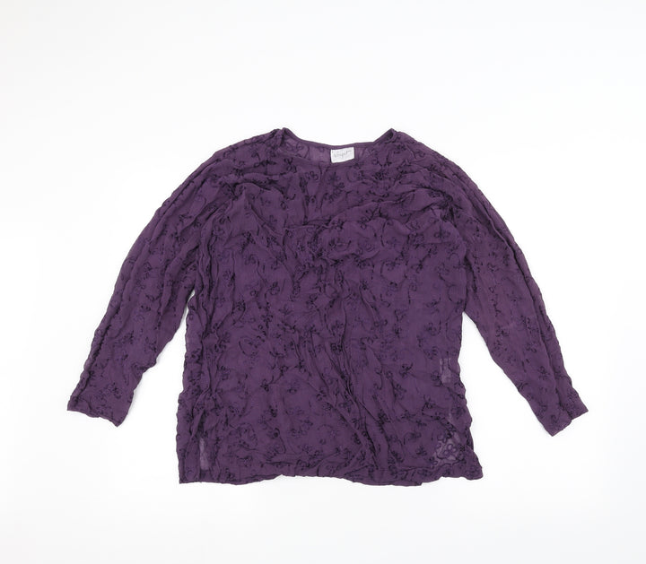 Nougat Womens Purple Pullover Jumper Size L