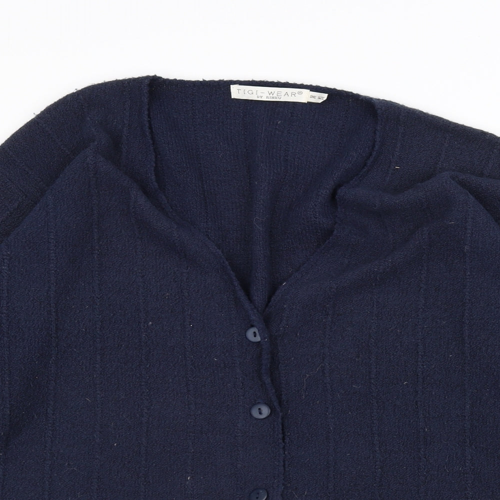 TIGI Womens Blue   Jacket Coatigan One Size