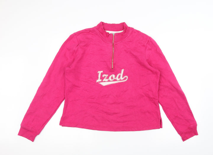 IZOD Womens Pink Pullover Jumper Size L