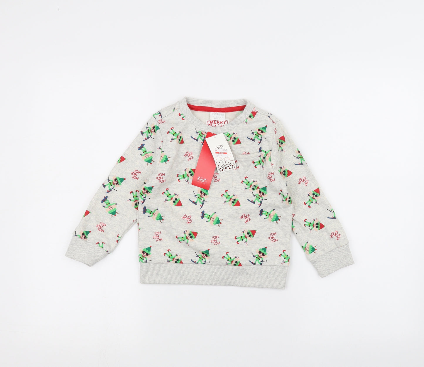 F&F  White   Pullover Jumper Size 12-18 Months  - Christmas