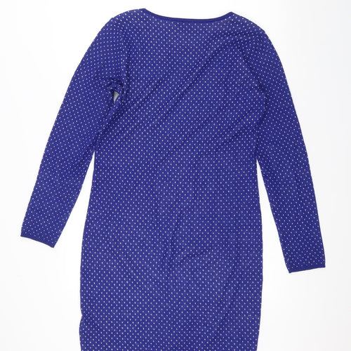 Salty Crew Womens Blue Polka Dot  A-Line  Size 12