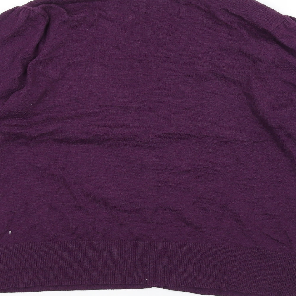 TU Womens Purple   Cardigan Jumper Size 16