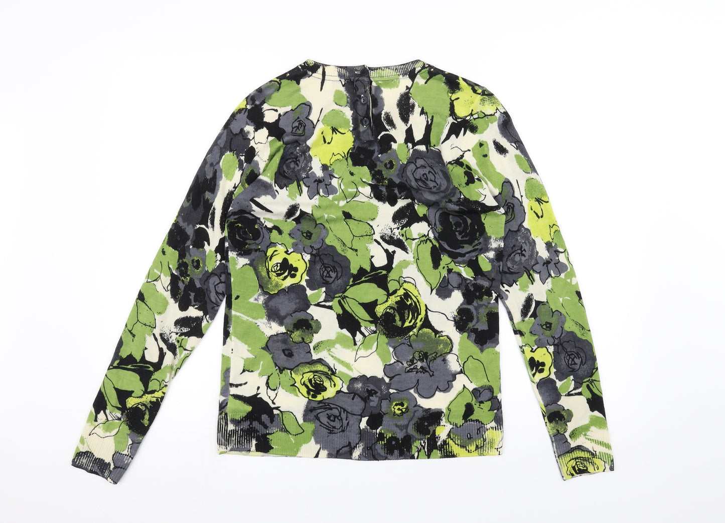 Kenar Womens White Floral  Pullover Jumper Size M