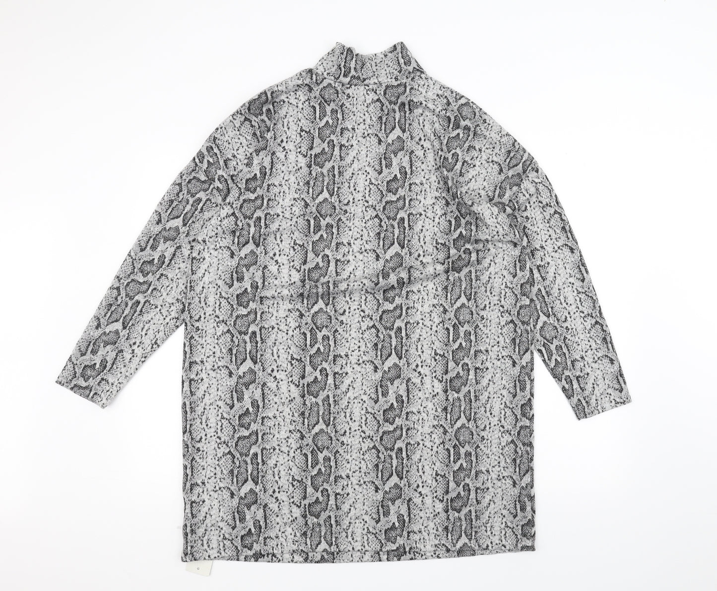 F&F Womens Grey Animal Print  Basic T-Shirt Size 12