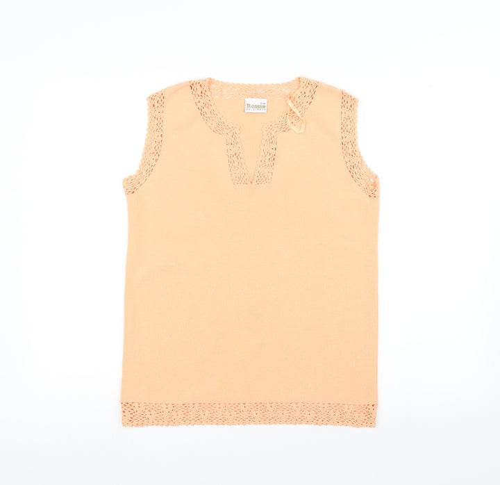 Roman Originals Womens Orange Basic Tank Size S
