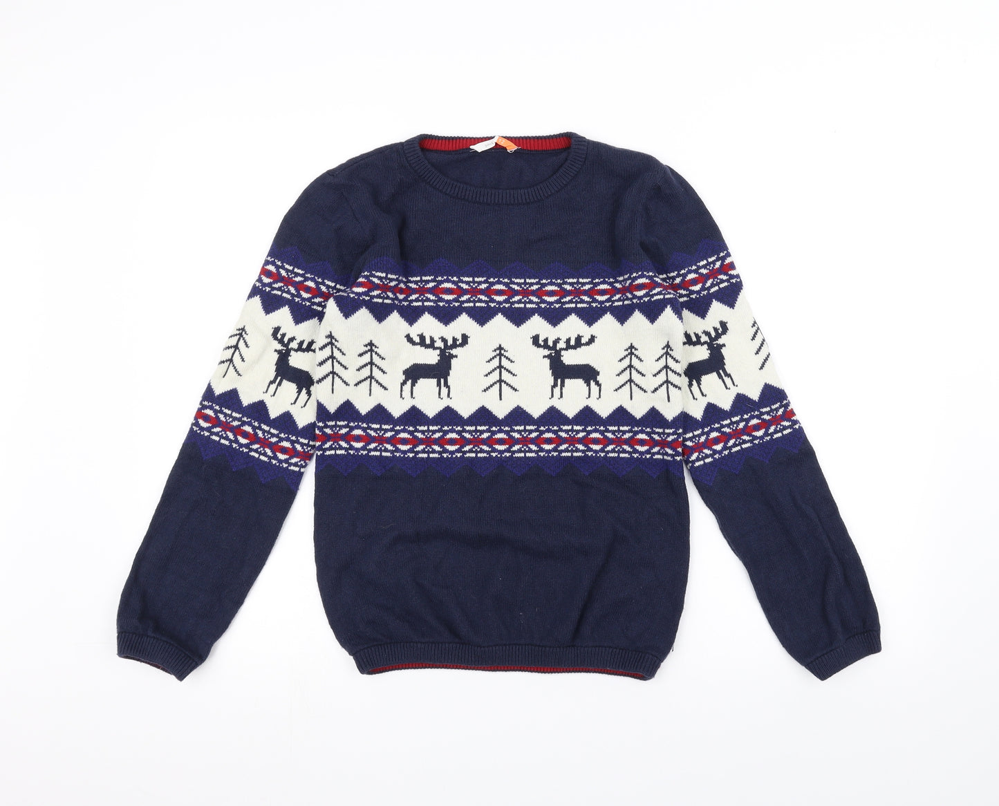 John Lewis Boys Blue   Pullover Jumper Size 12 Years  - Christmas  Jumper