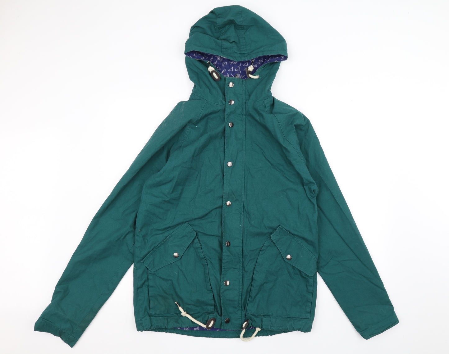 Topman Mens Green   Rain Coat Coat Size M