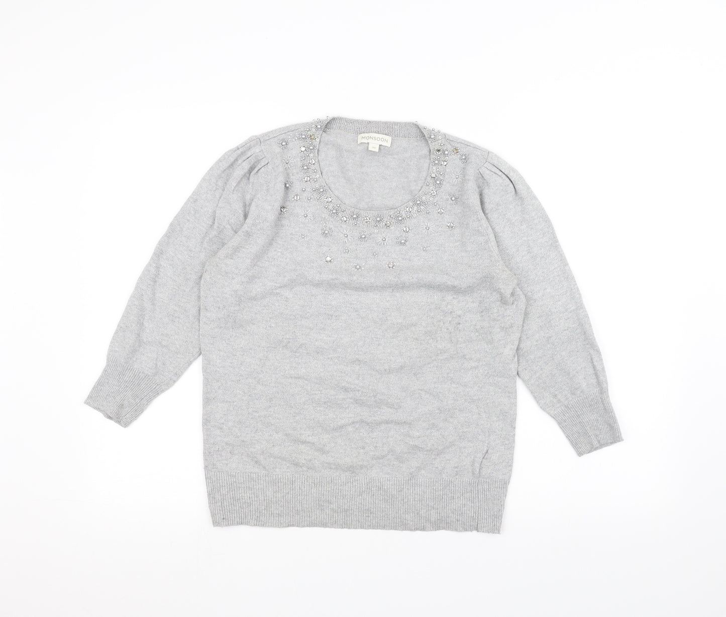 Monsoon Womens Grey   Pullover Jumper Size M