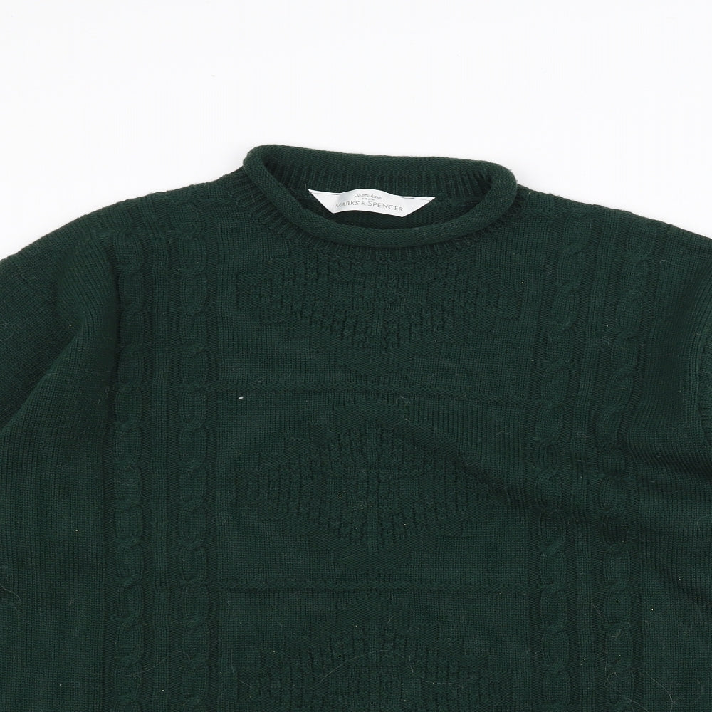 Marks and Spencer Womens Green   Pullover Jumper Size 14