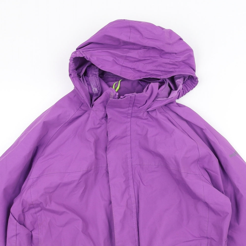 Regatta Girls Purple   Rain Coat Coat Size 9-10 Years