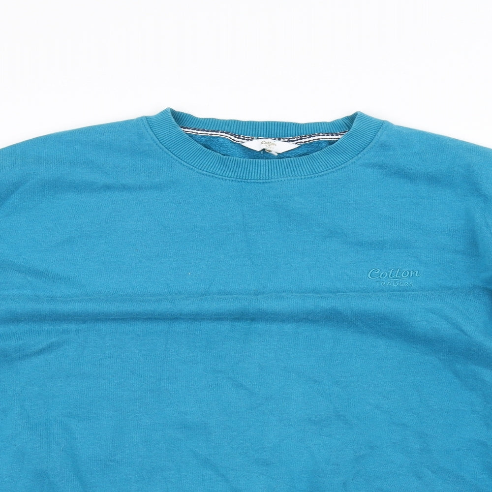Cotton Traders Mens Blue   Pullover Jumper Size L