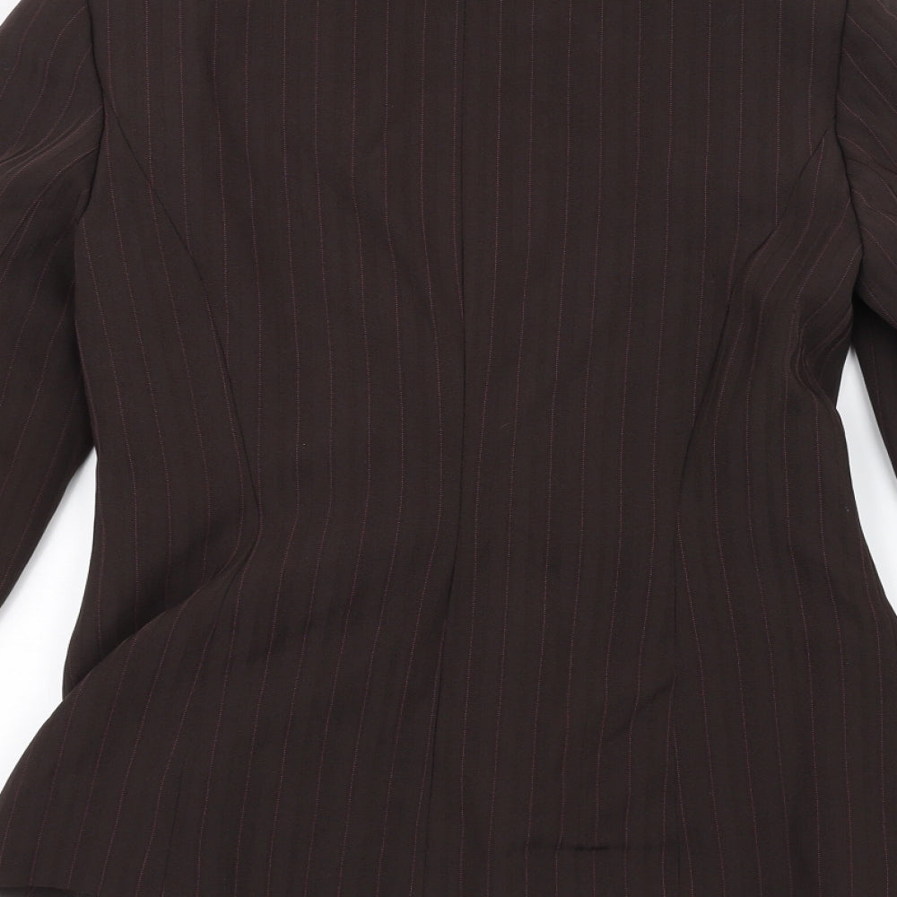 New Look Womens Brown Striped  Jacket  Size 12