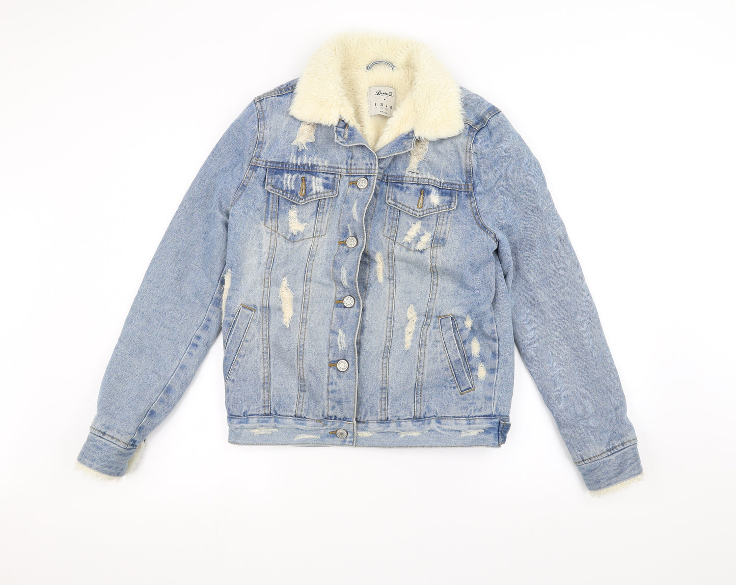 Denim & Co. Womens Blue   Jacket  Size 8