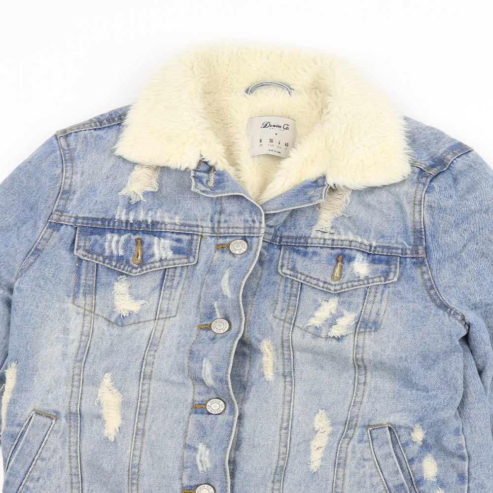 Denim & Co. Womens Blue   Jacket  Size 8