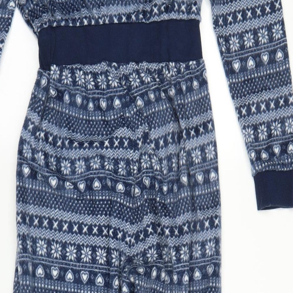 John Lewis Mens Blue Fair Isle   One Piece Size M