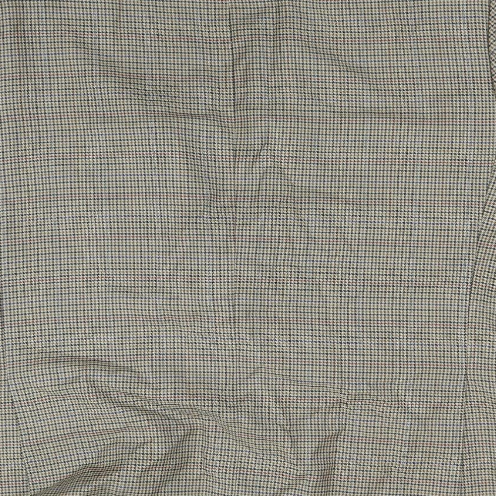 Impressions Mens Brown Houndstooth Tweed Jacket Suit Jacket Size 46