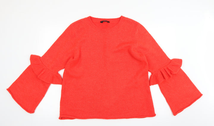 F&F Womens Red  Knit Pullover Jumper Size 14