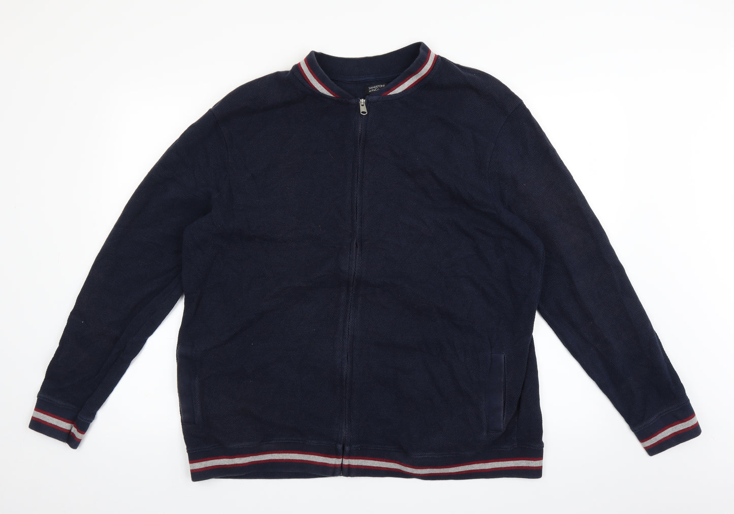 M&Co Mens Blue   Full Zip Sweatshirt Size 2XL