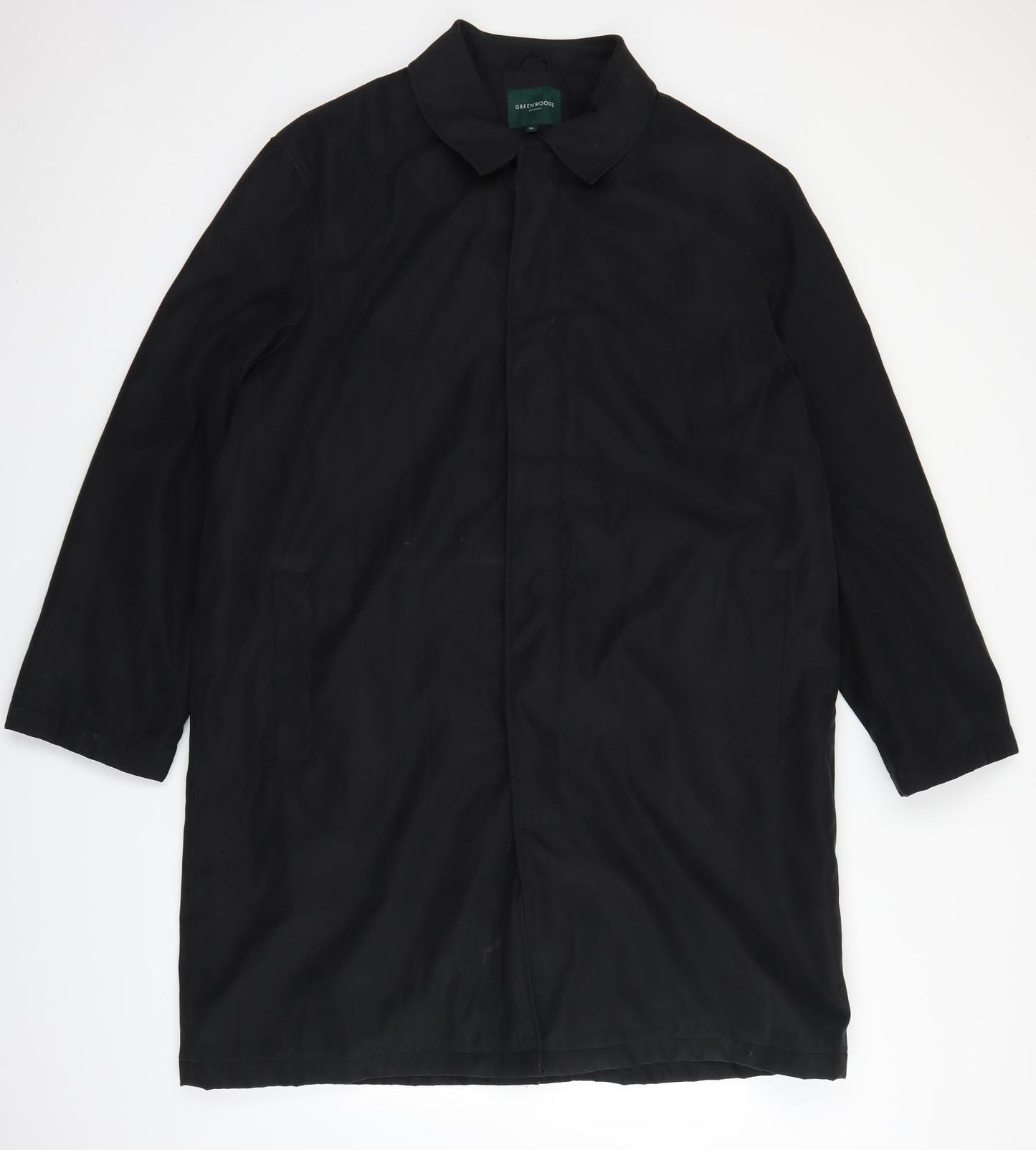 Greenwoods  Mens Black   Overcoat Coat Size XL