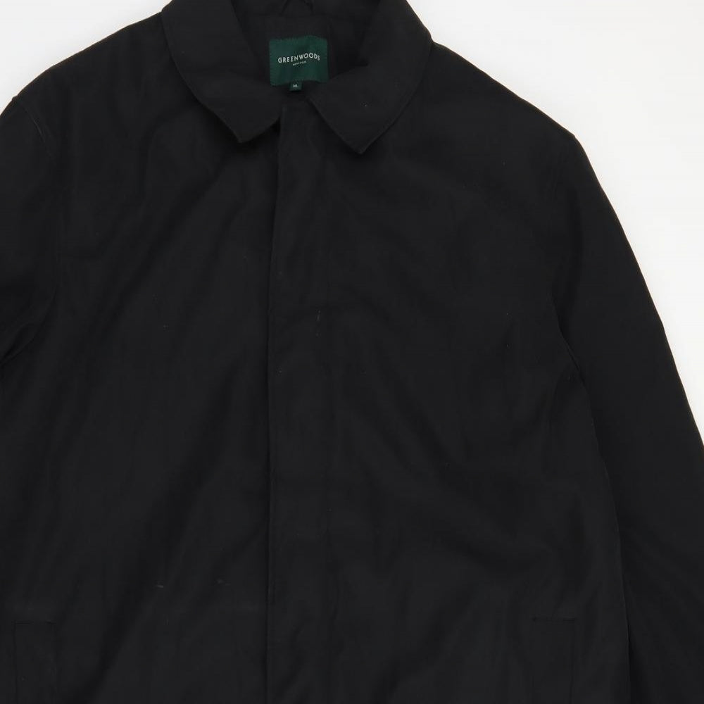 Greenwoods  Mens Black   Overcoat Coat Size XL