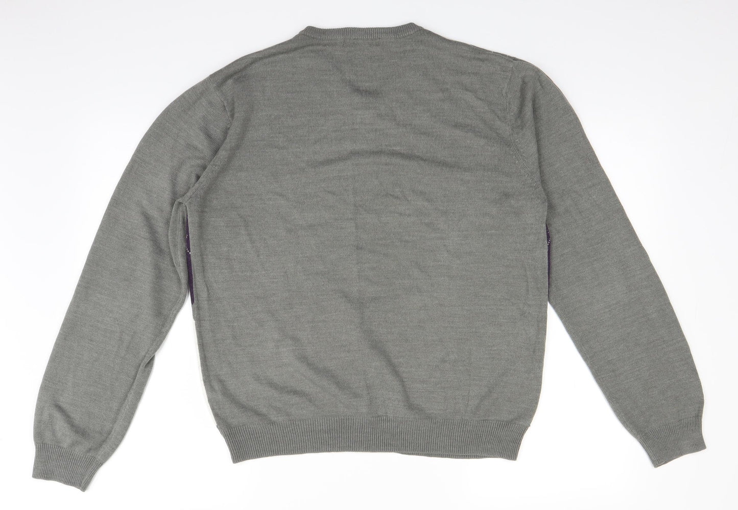 BHS Mens Green Argyle/Diamond  Pullover Jumper Size L