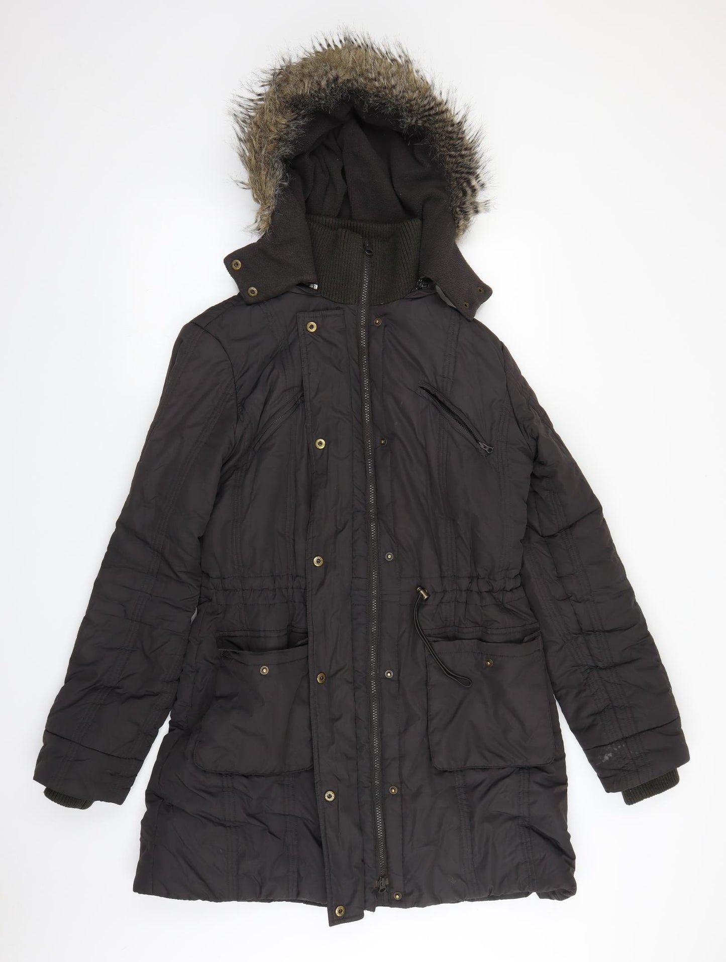 Principles Womens Brown   Parka Coat Size 14