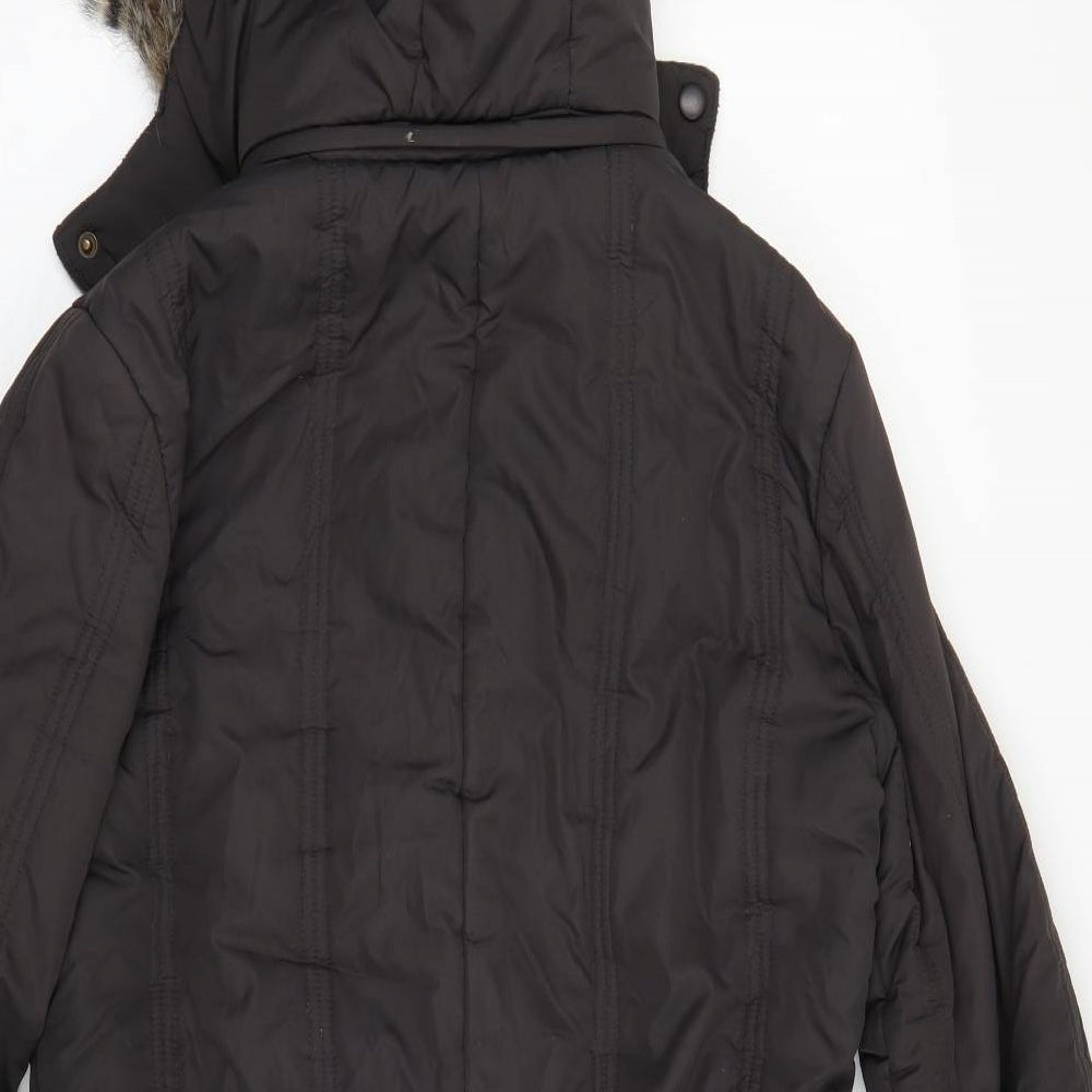 Principles Womens Brown   Parka Coat Size 14