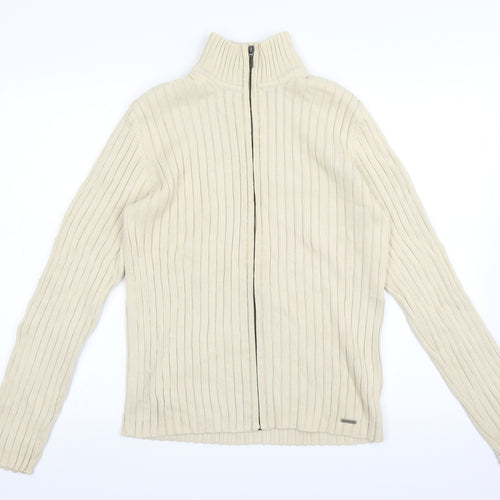 River Island Womens Ivory   Full Zip Sweatshirt Size S