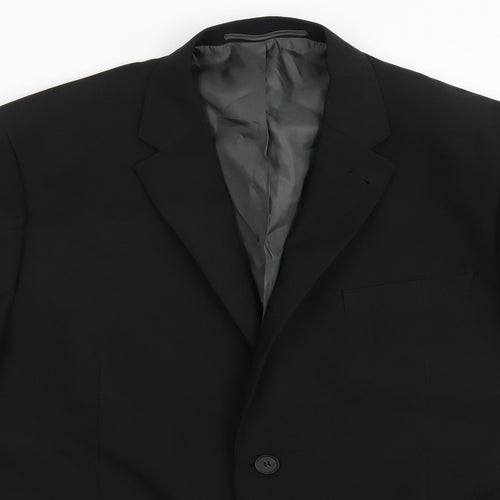 George Mens Black   Jacket Suit Jacket Size 44