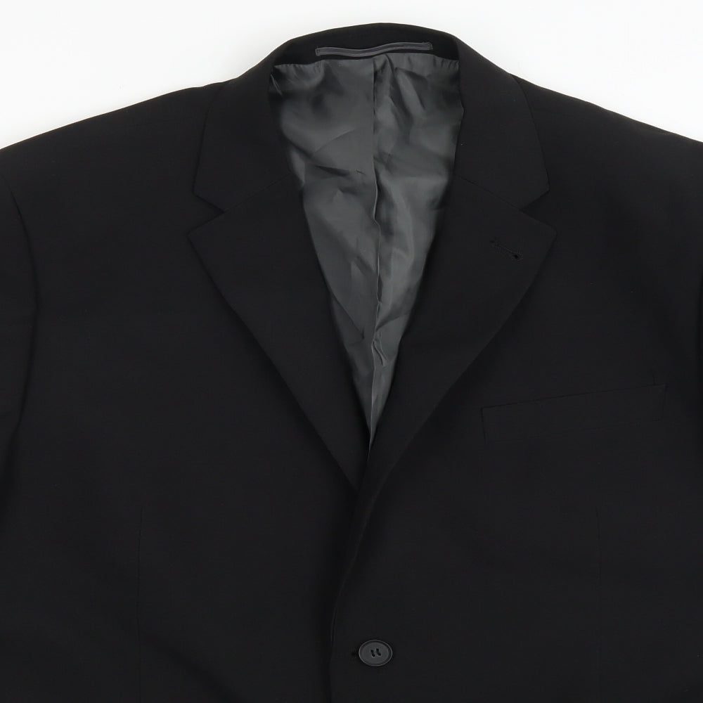 George Mens Black   Jacket Suit Jacket Size 44