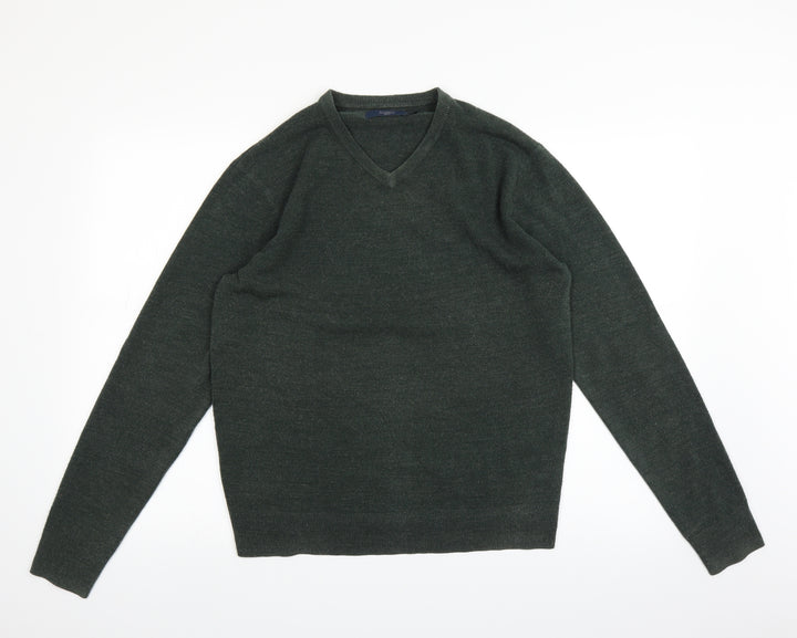 Atlantic Bay Mens Green Pullover Jumper Size S