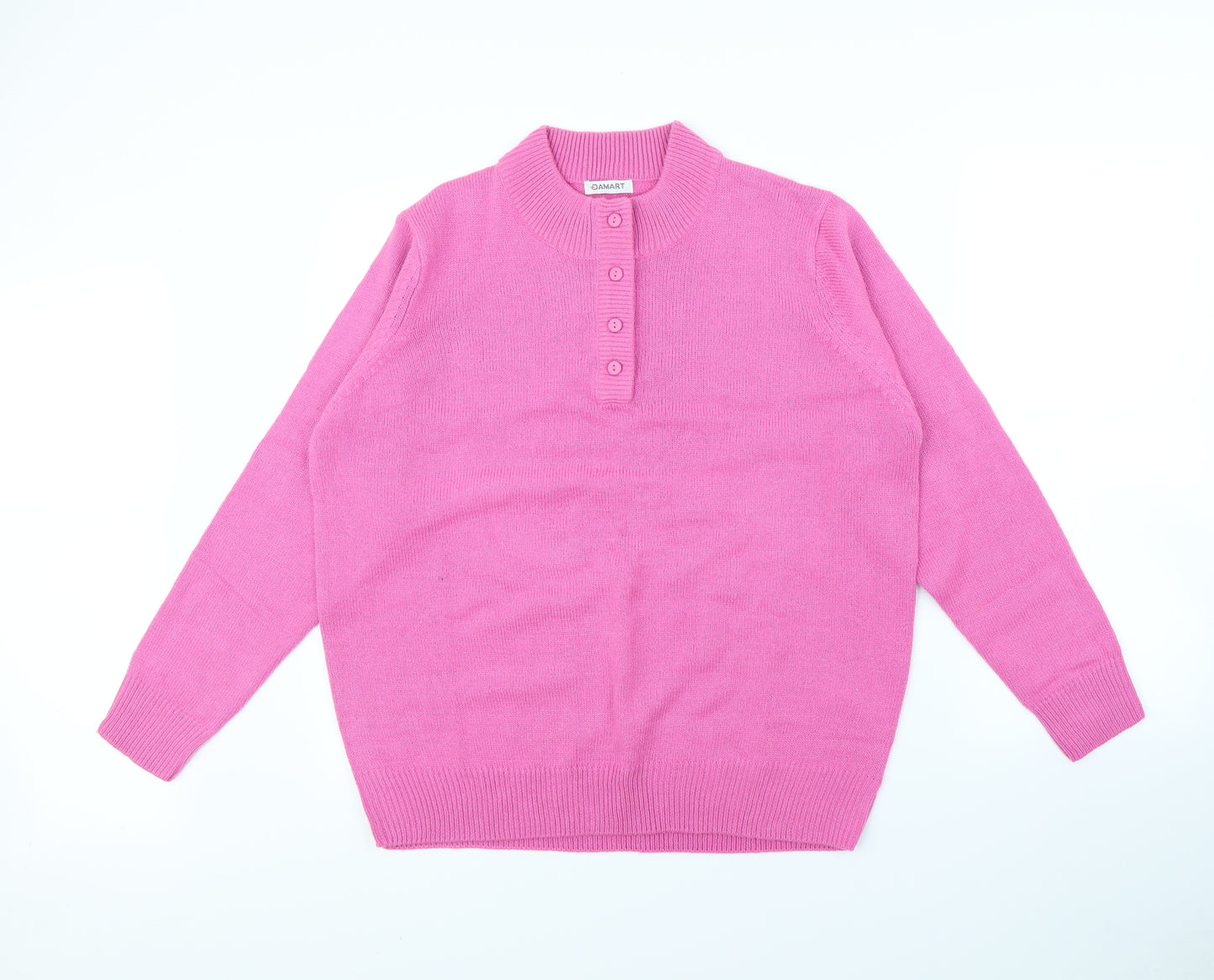 Damart Womens Pink   Henley Jumper Size 18