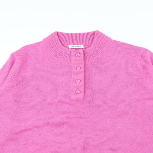 Damart Womens Pink   Henley Jumper Size 18