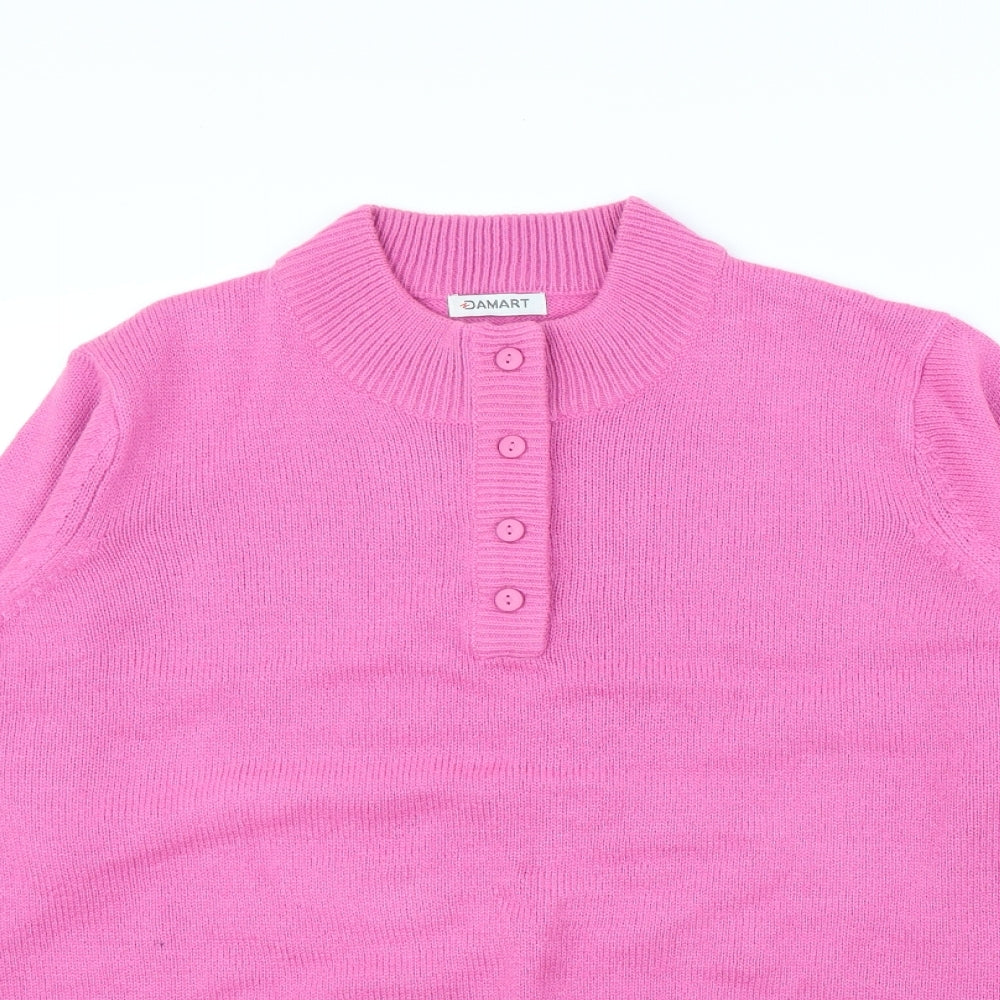 Damart Womens Pink   Henley Jumper Size 18