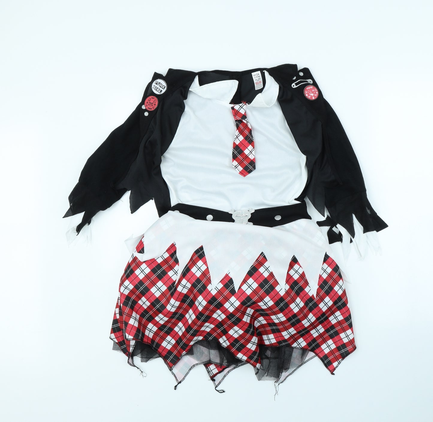 hallow scream Girls Black   Fit & Flare  Size 11-12 Years  - school girl halloween