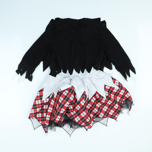 hallow scream Girls Black   Fit & Flare  Size 11-12 Years  - school girl halloween