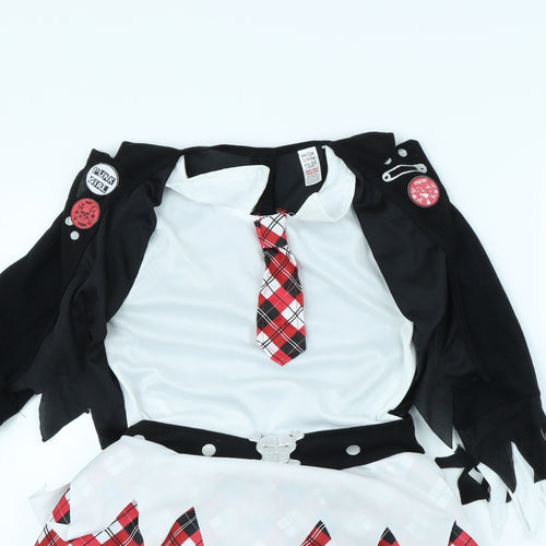 hallow scream Girls Black   Fit & Flare  Size 11-12 Years  - school girl halloween