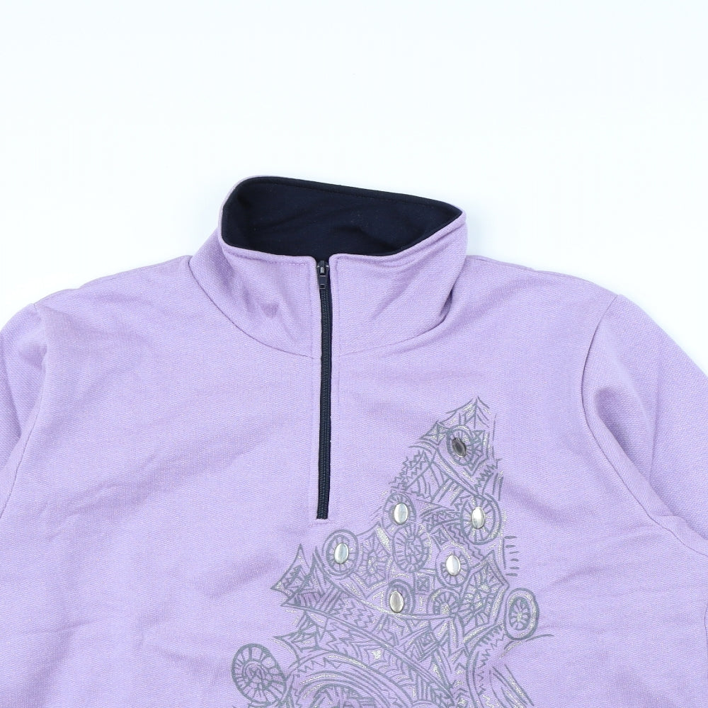 Afibel Womens Purple   Henley Jumper Size 14