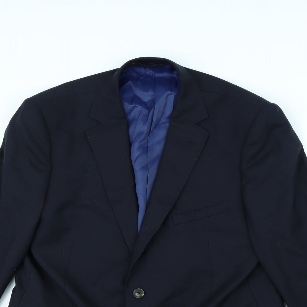 M&S Mens Blue   Jacket Blazer Size M  - shoulder pads