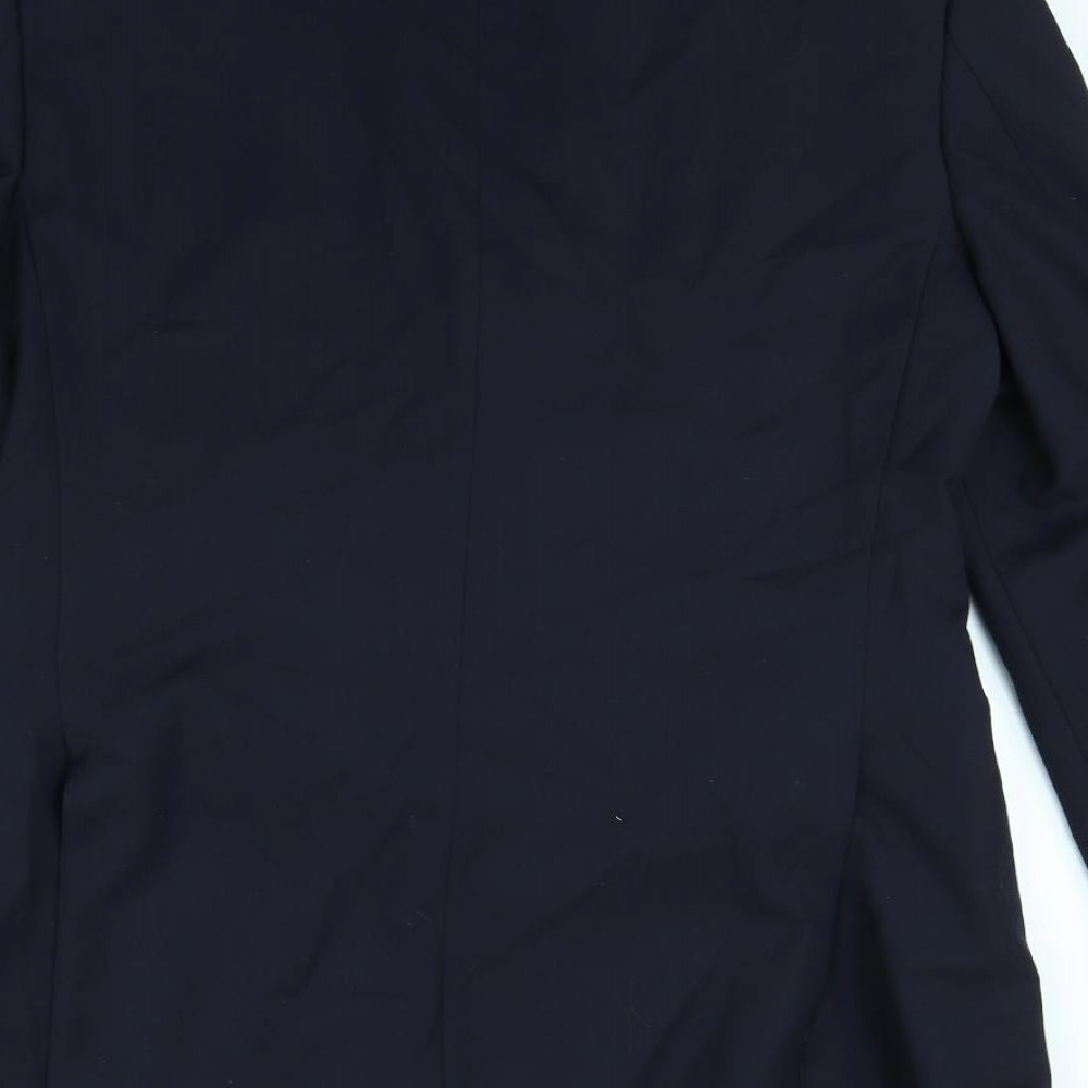 M&S Mens Blue   Jacket Blazer Size M  - shoulder pads