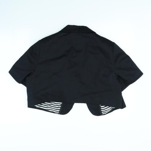 M&s Womens Black   Jacket  Size 22  - shoulder pads