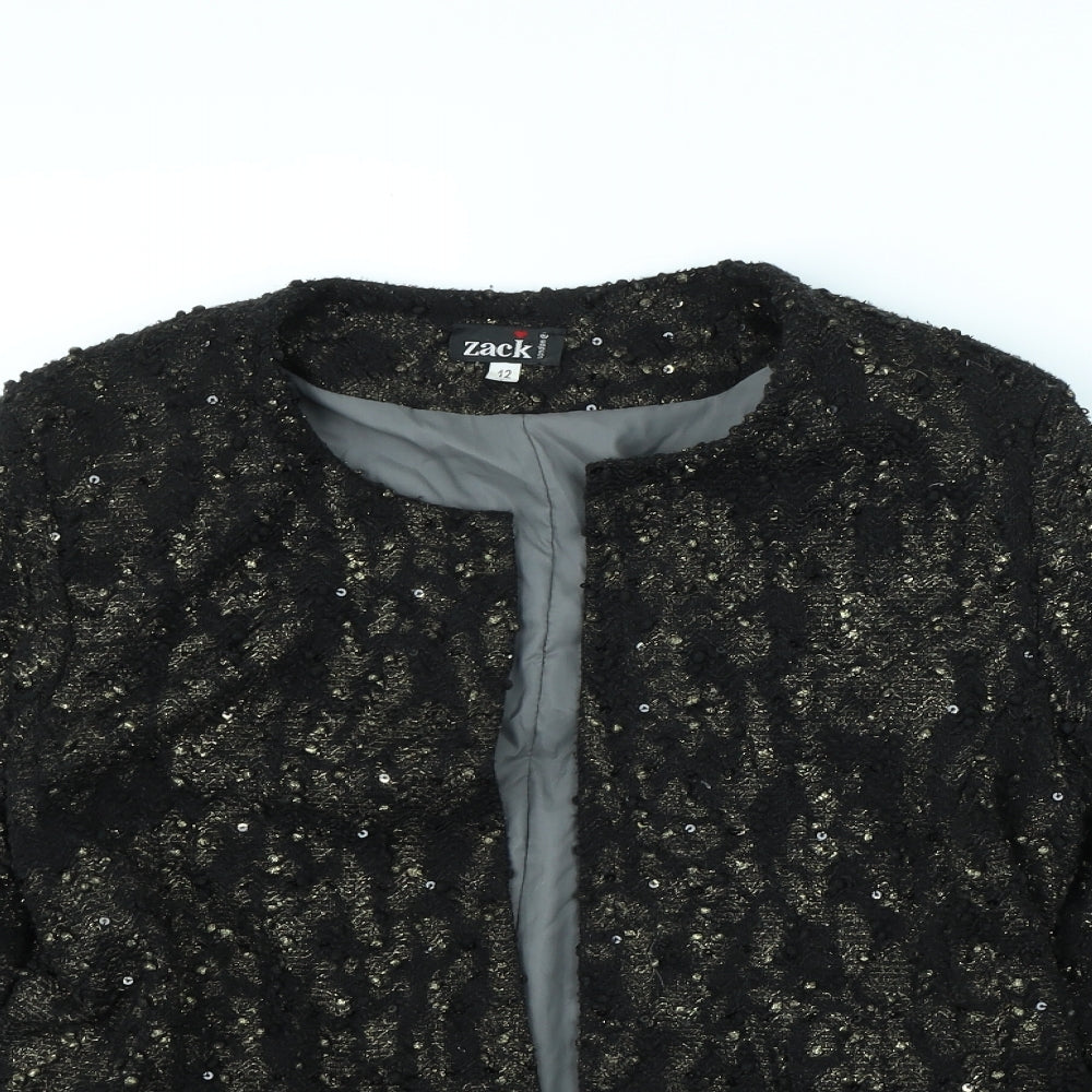 Zack Womens Black   Jacket  Size 12