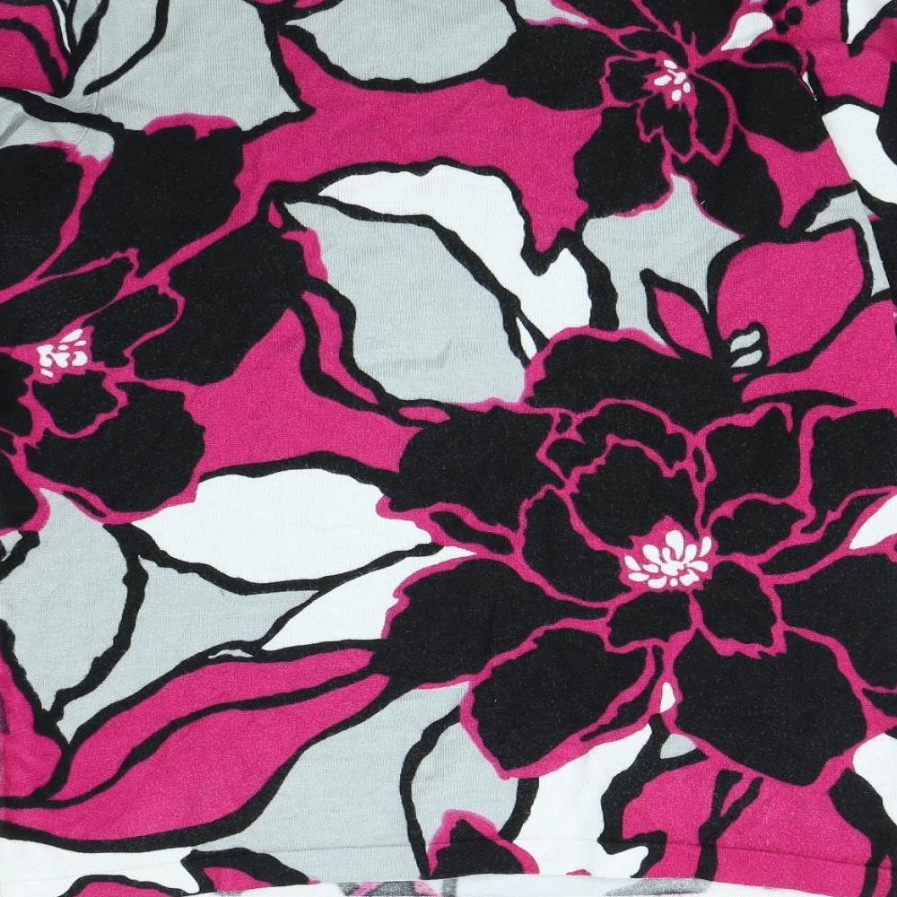 Text Womens Multicoloured Floral  Pullover Jumper Size M