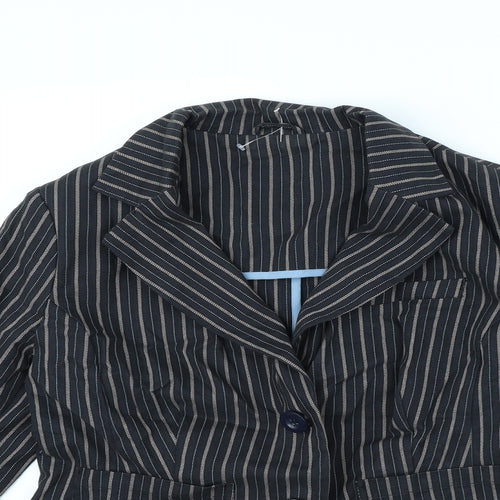 New Look Womens Blue Striped  Jacket  Size 12