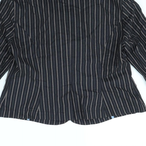 New Look Womens Blue Striped  Jacket  Size 12