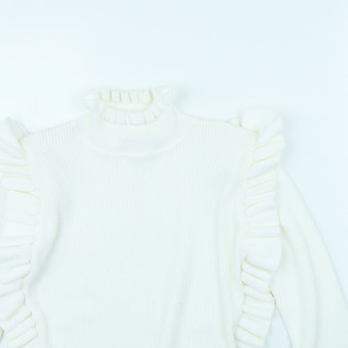 FLM Womens White   Pullover Jumper Size S